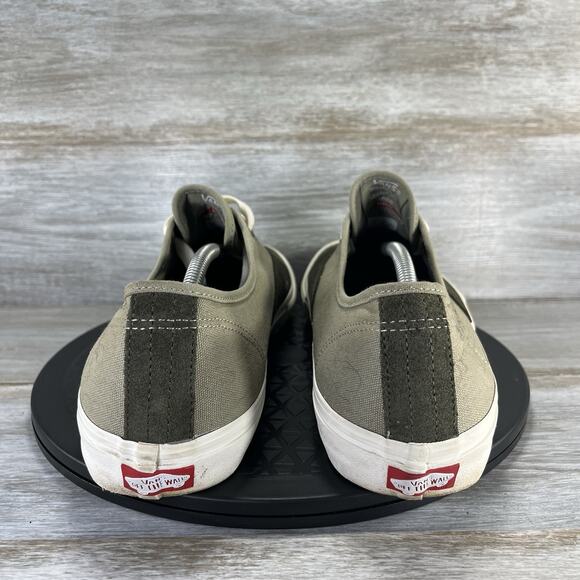 VANS Mens Authentic Green Suede Low Top Sneakers Size 13 - Picture 4 of 10